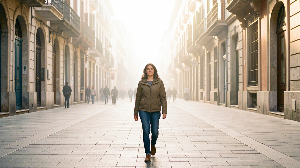 Imagen editorial realista sobre ideas para conocer una ciudad caminando