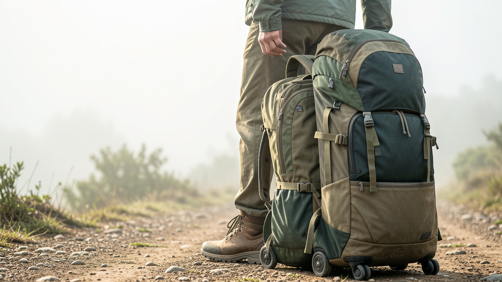 Detalle fotográfico relacionado con Mochila de 40L vs Maleta rígida de 20kg para un año: La decisión del pavimento