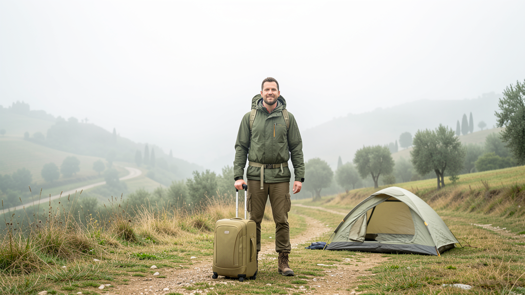 Imagen editorial que ilustra Qué es el 'base-camping' y por qué ahorra más gasolina que mover las maletas en Toscana